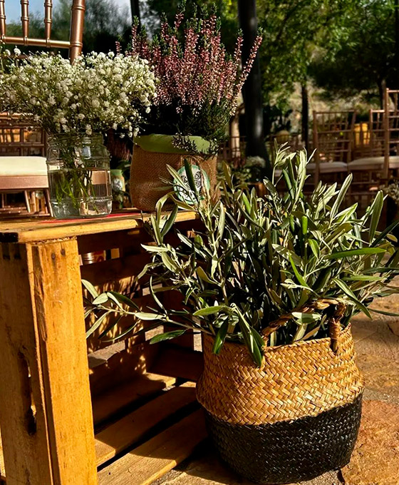 Decoración Exterior de Boda Decoración floral para Boda